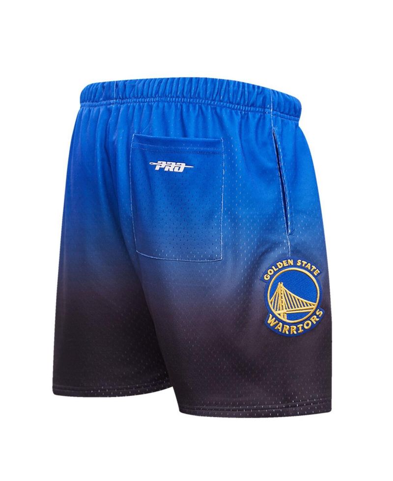 Men's Royal, Black Golden State Warriors Ombre Mesh Shorts