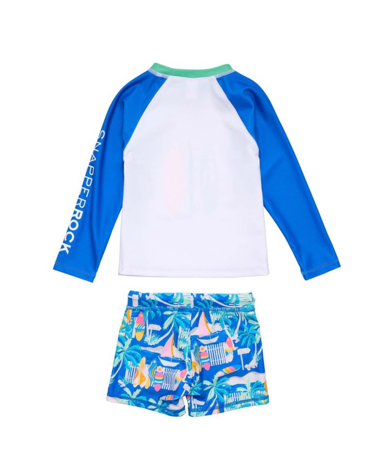 Little Boys Breakwater Beach LS Set