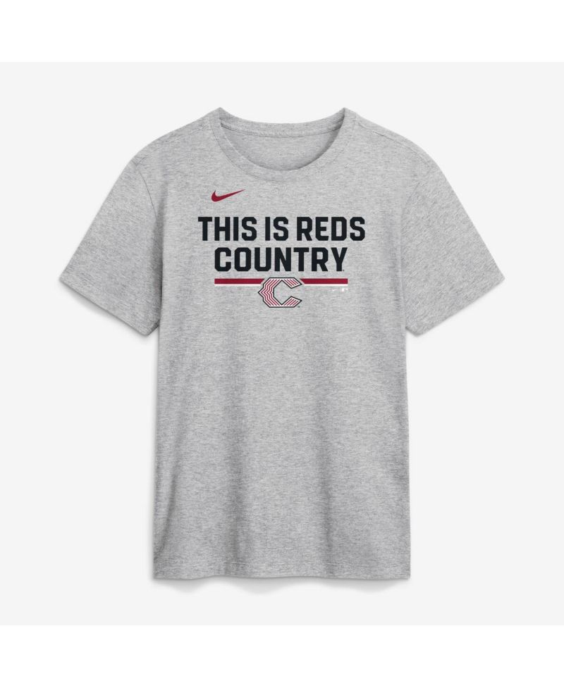 Men's Heather Gray Cincinnati Reds 2026 City Connect Stacked Team Phrase T-Shirt