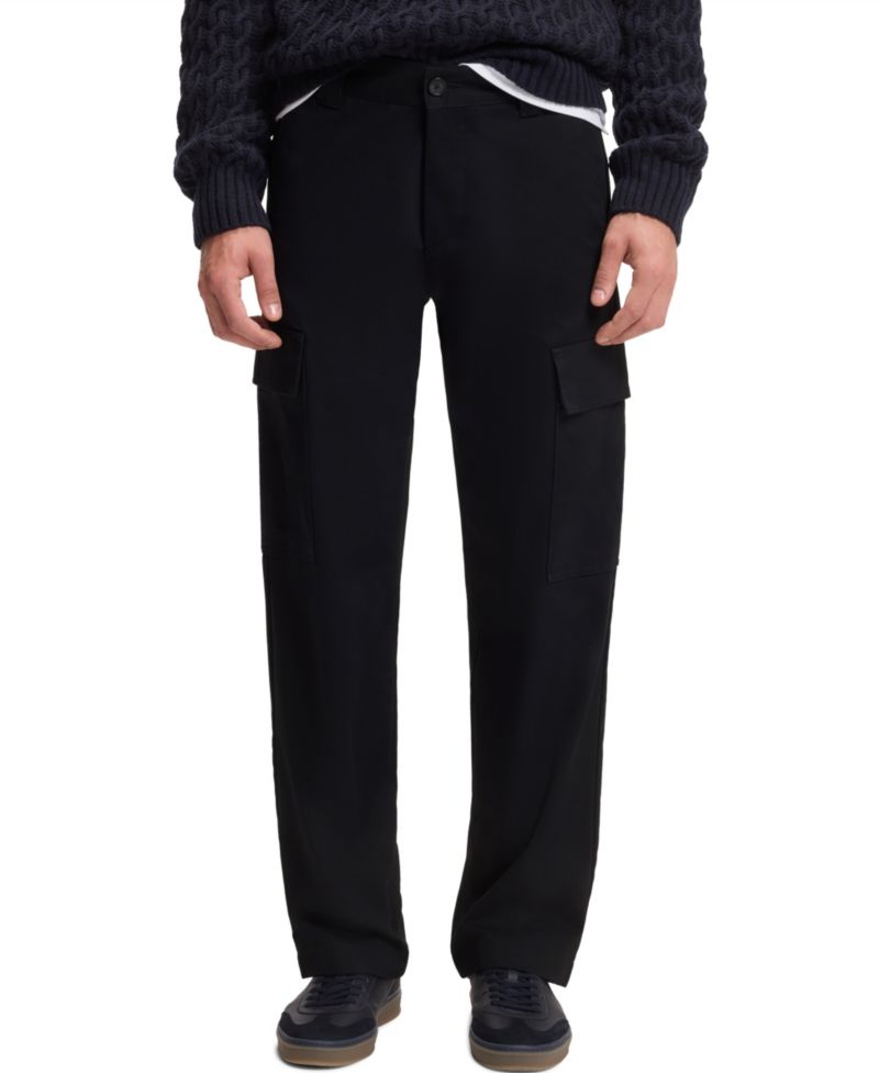 BECKHAM x BOSS Men's Micro-Patterned Cotton Cargo Pants