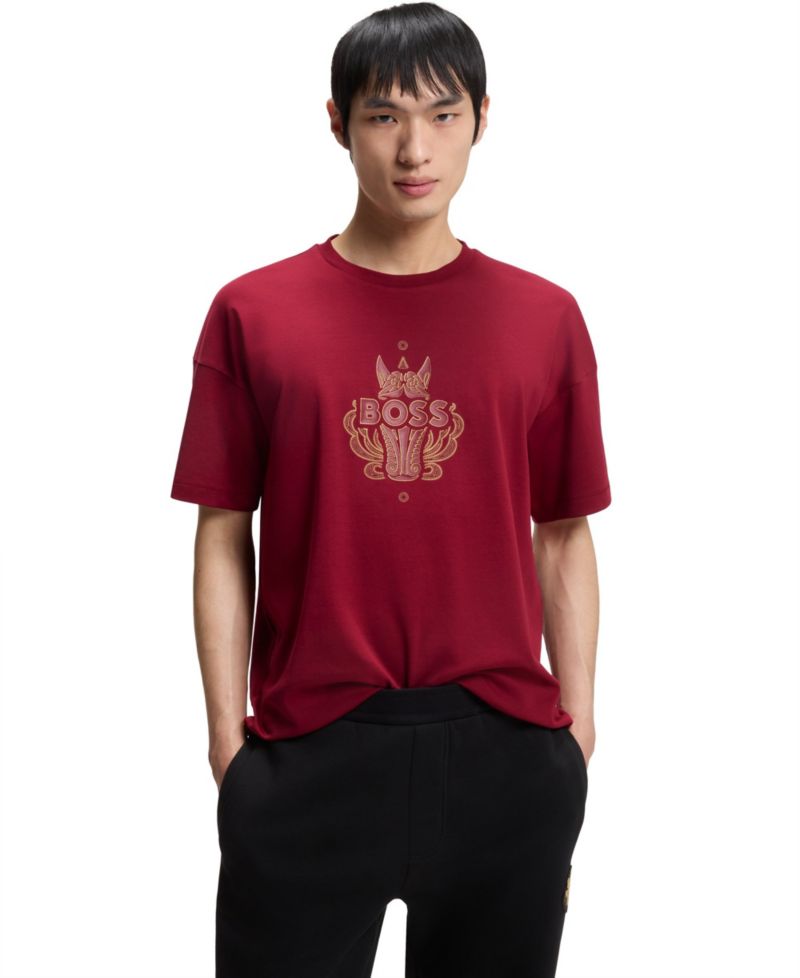 Men's Cotton-Jersey Logo Artwork T-Shirt