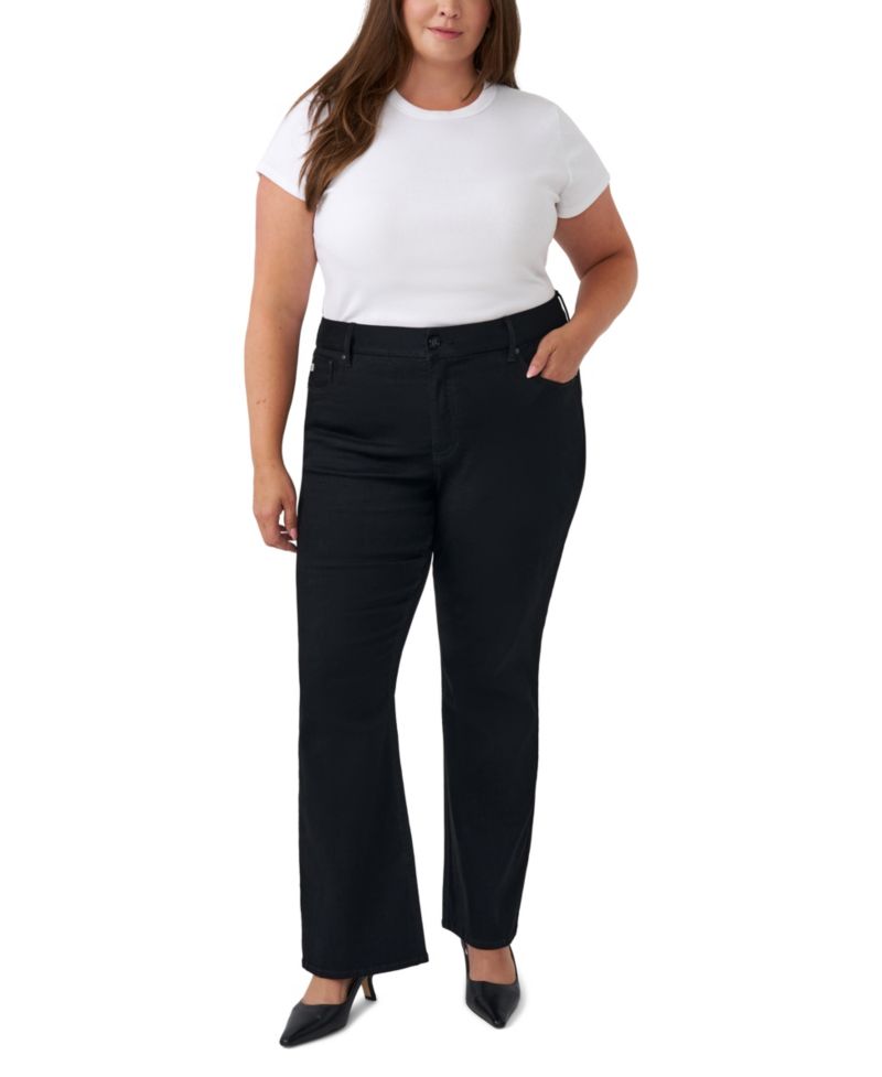 Plus Size Tummyless Boot High-Rise Bootcut Tummy-Control Paneling Jeans