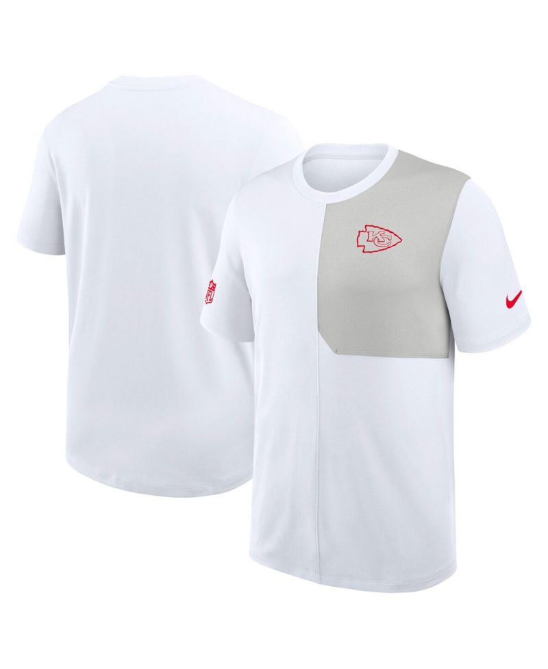 Men's White Kansas City Chiefs Sideline UV Performance Coach T-Shirt