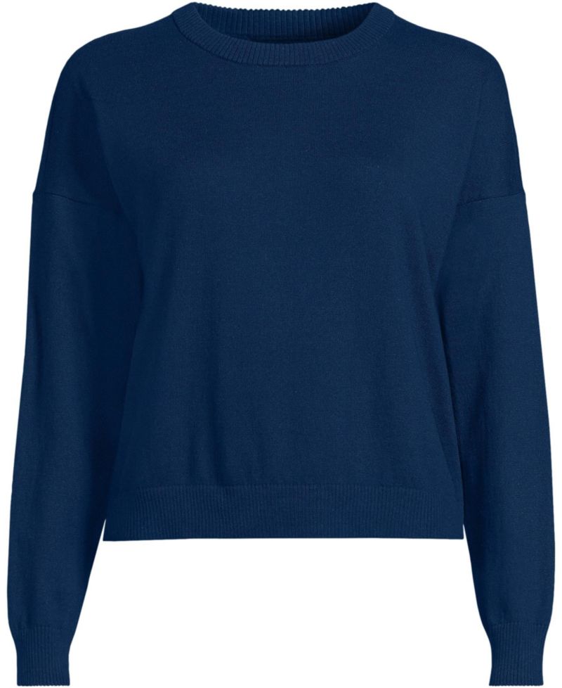 Women's Cotton Wedge Crew Neck Sweater