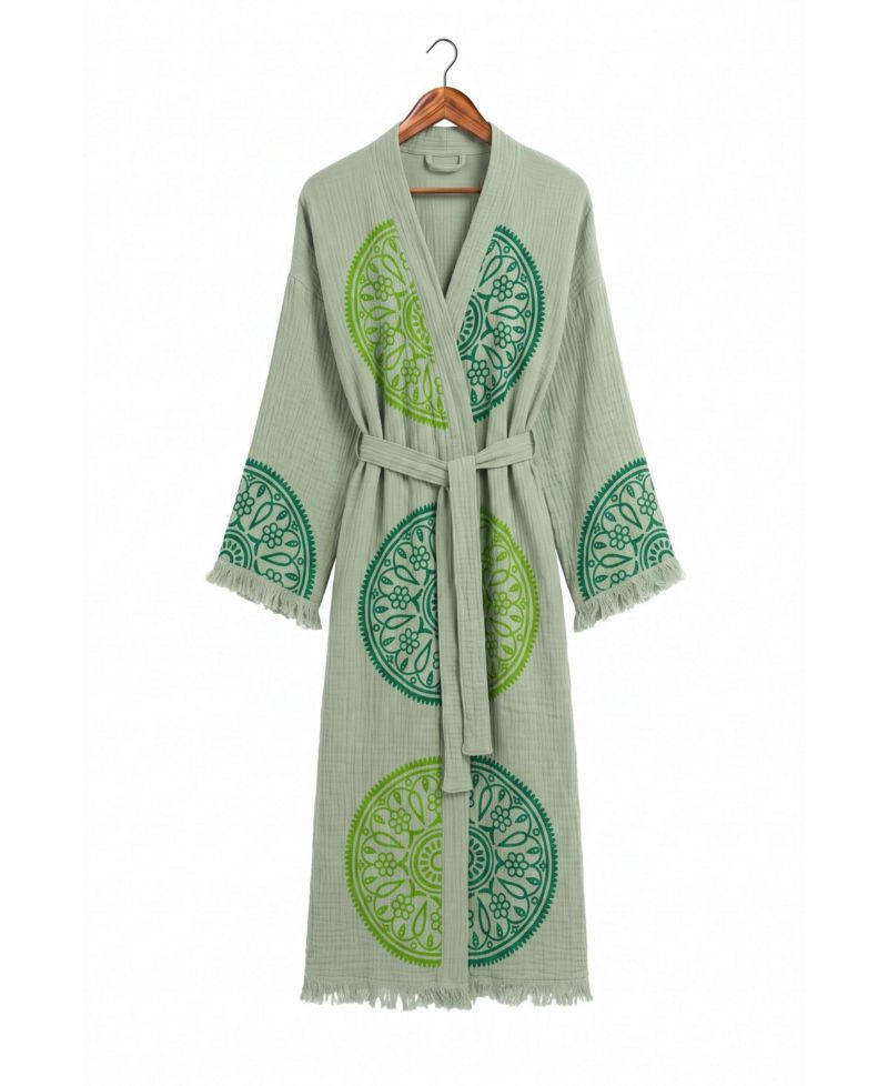 Women's Estelle Handmade Muslin Long-Sleeve Cover-Up Robe