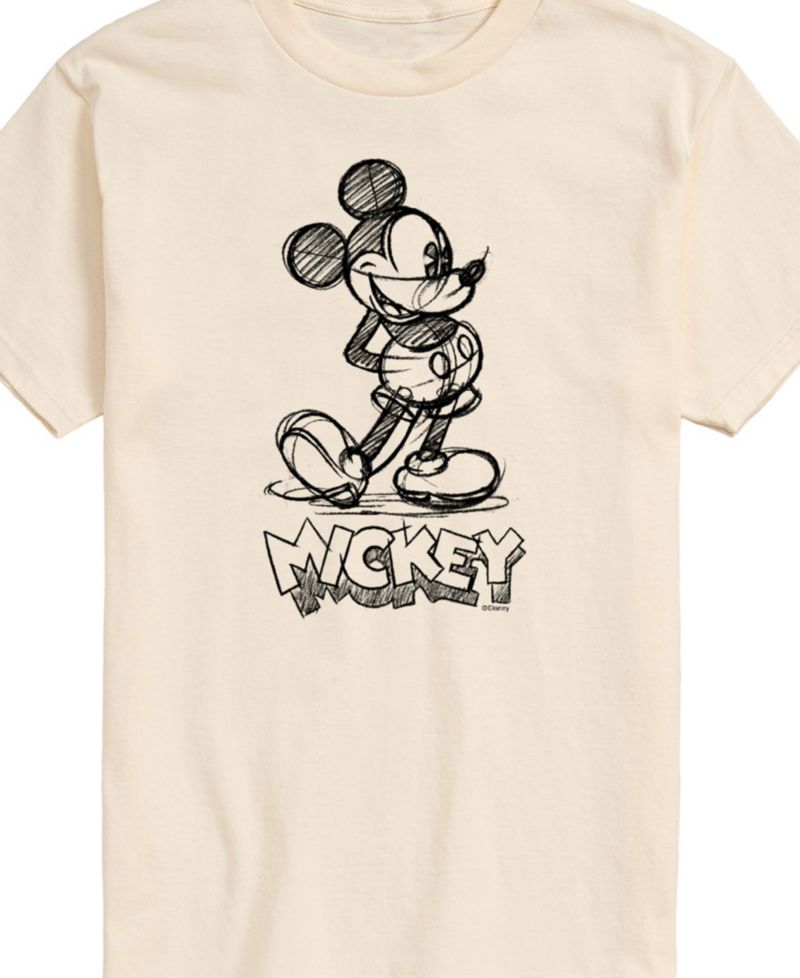 Men's Disney Mickey Sketch Graphic Short Sleeve T-Shirt