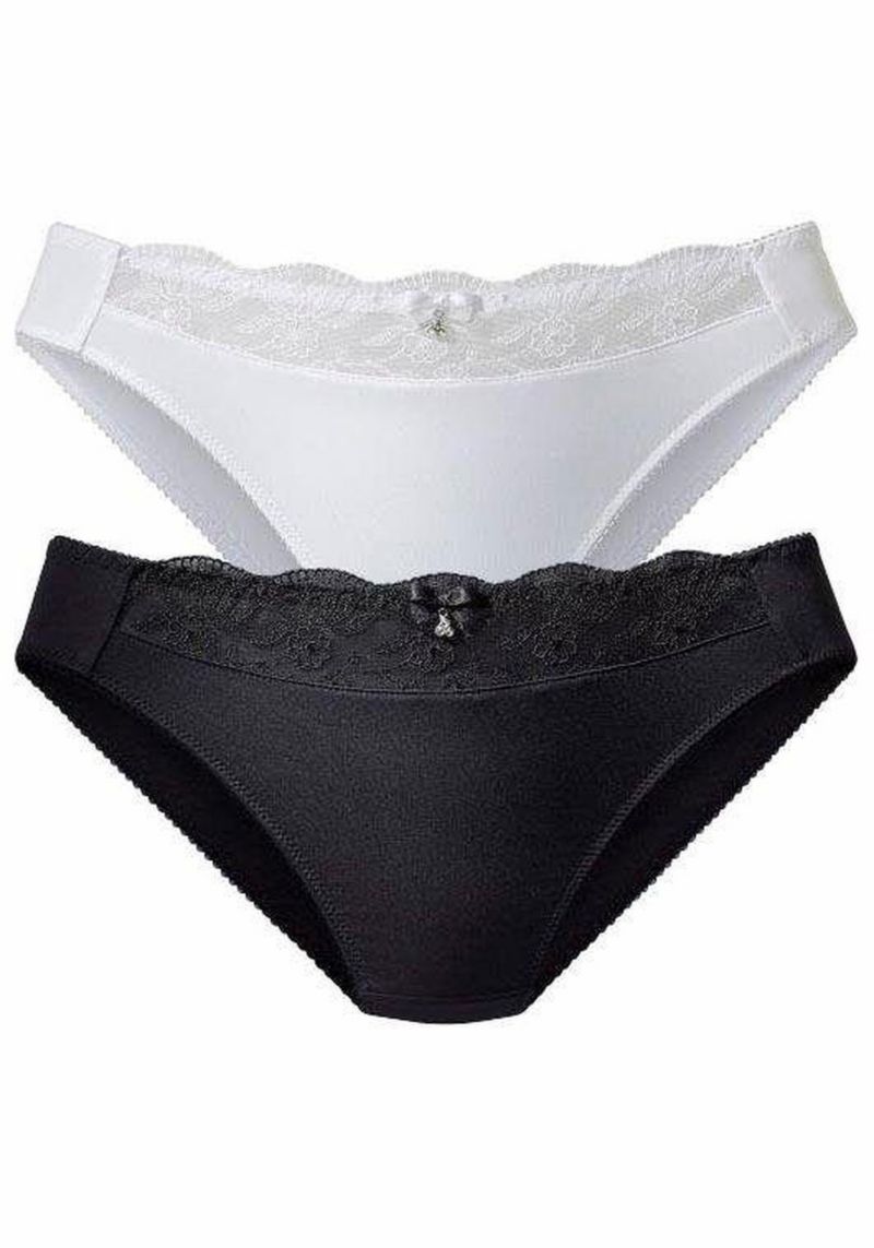 Women's 2-Pack Lace Accent Embroidered Bikini Underwear