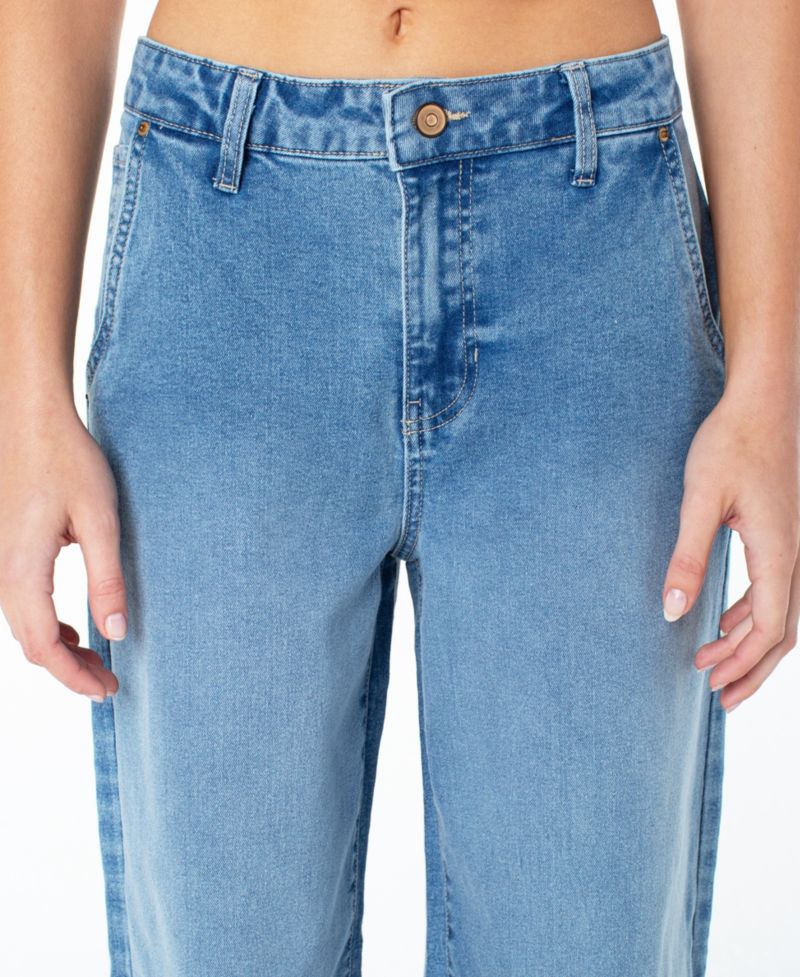 Juniors' High-Rise Relaxed Trouser Jeans