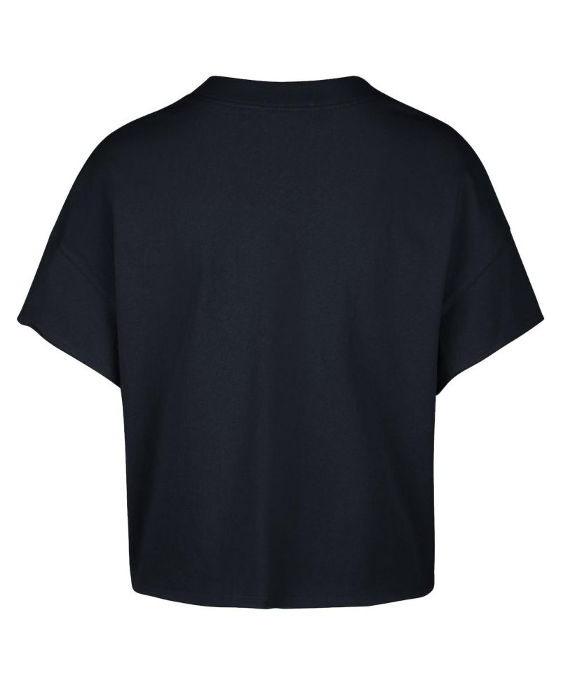 Women's Navy New York Yankees Plus Size Win Big Oversized Notch-Neck T-Shirt