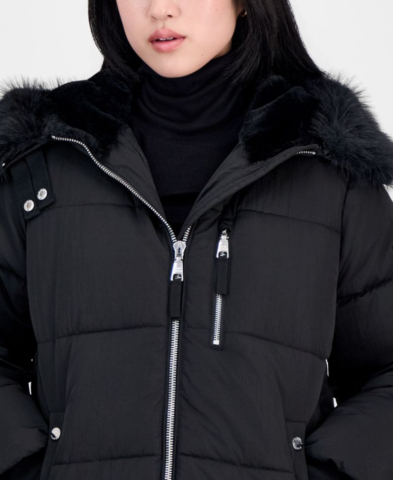 Women's Hooded Faux-Fur-Trim Puffer Jacket