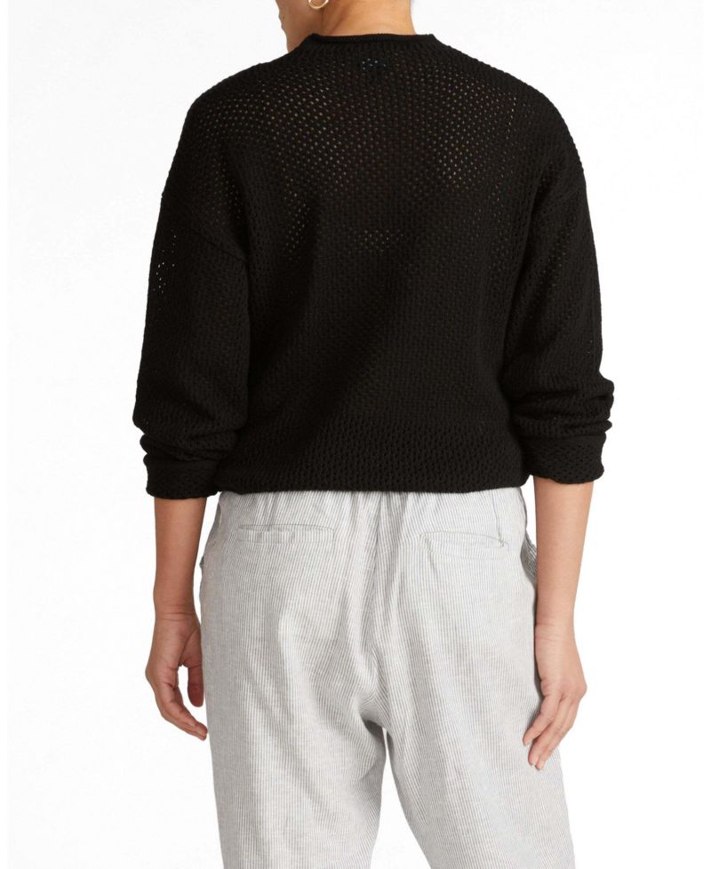 Plus Size Positano Pointelle Long-Sleeve Sweater