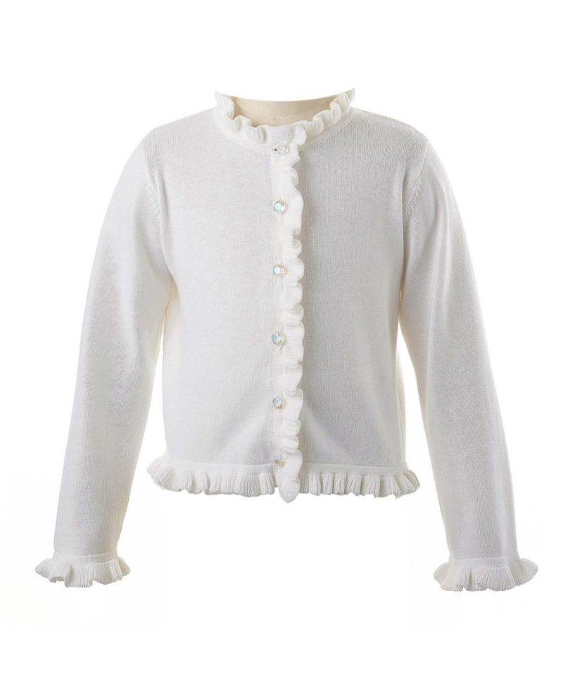 Girls' 2-14 Frill Cardigan