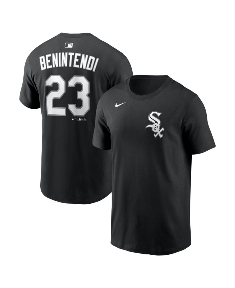 Men's Andrew Benintendi Black Chicago White Sox Name & Number T-Shirt