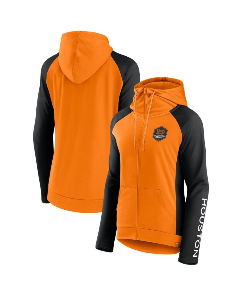 Women's Tennessee Orange Houston Dynamo FC Interlock Lightweight Full-Zip Jacket