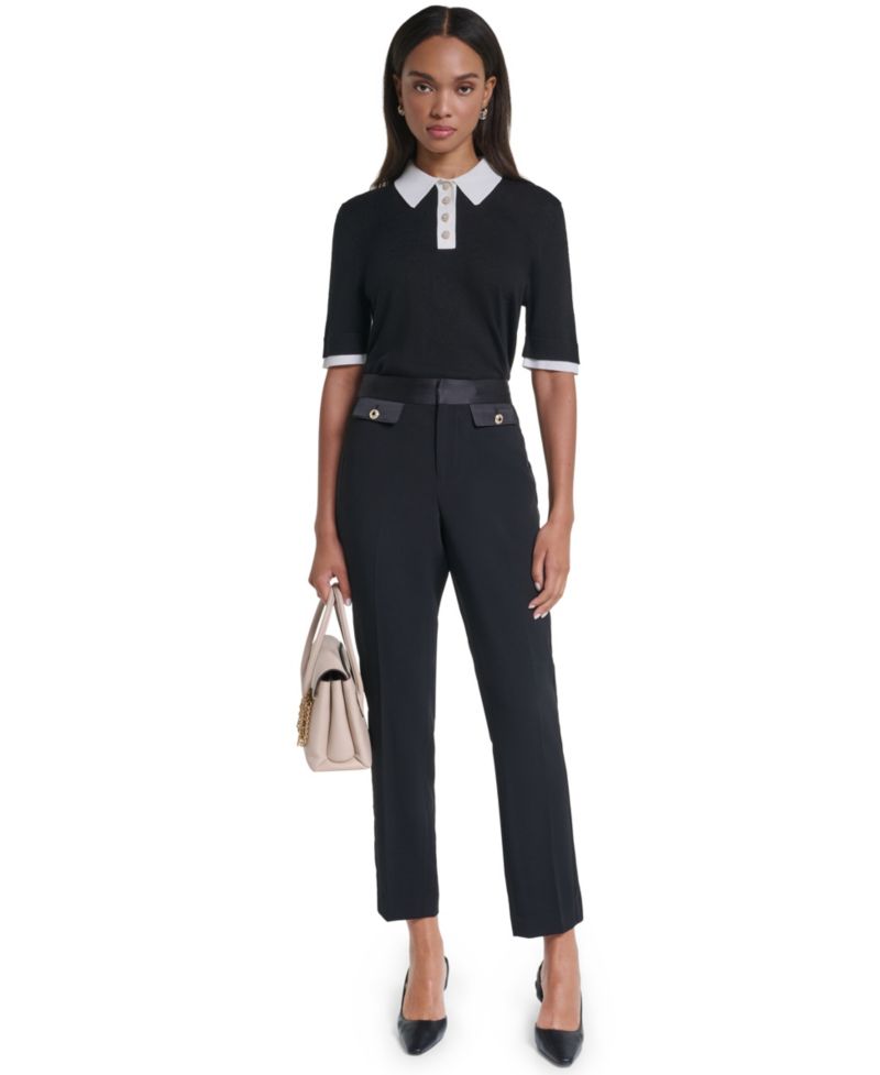 Women's Satin Straight Dress Pants