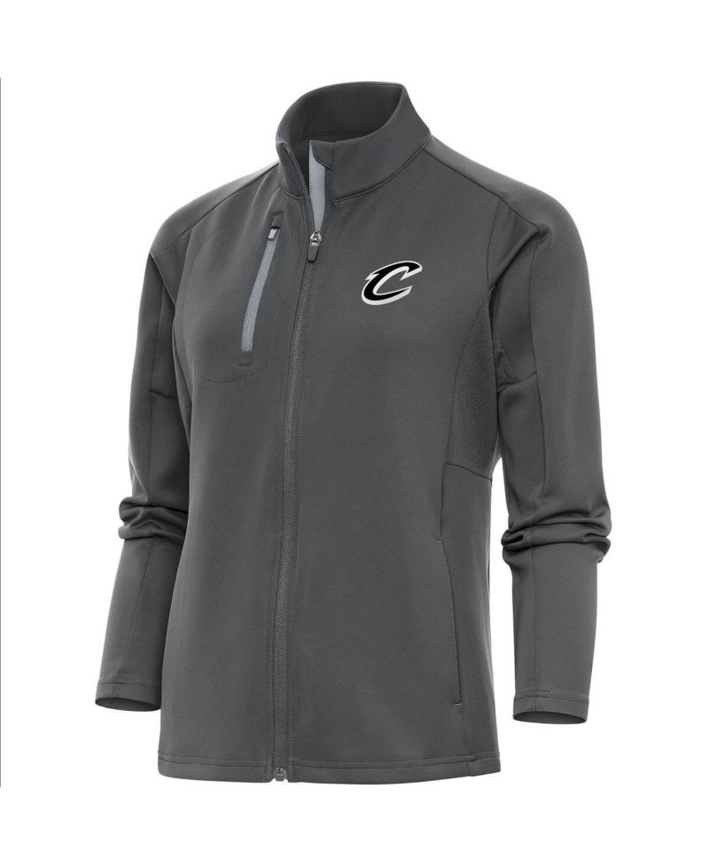 Women's Charcoal Cleveland Cavaliers Brushed Metallic Generation Full-Zip Jacket