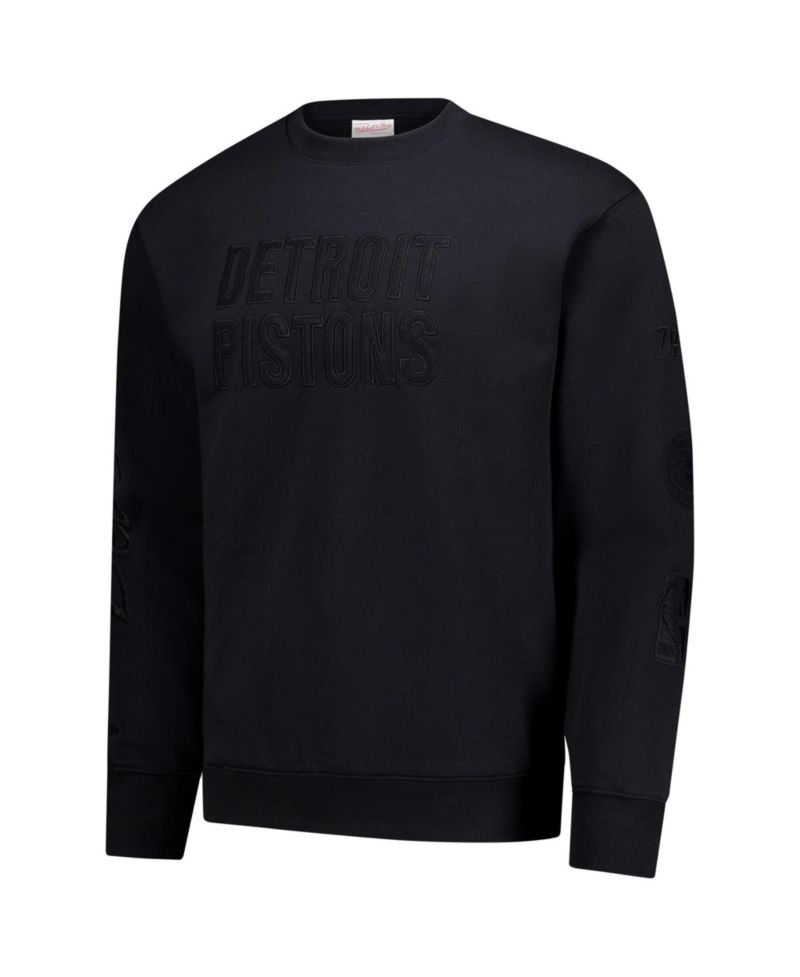 Men's Black Detroit Pistons Phantom Fleece Sweatshirt