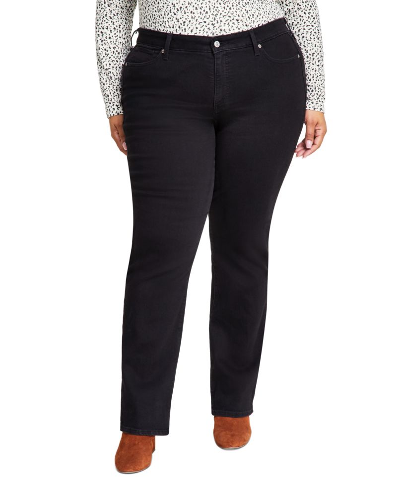 Trendy Plus Size Classic Straight Leg Jeans