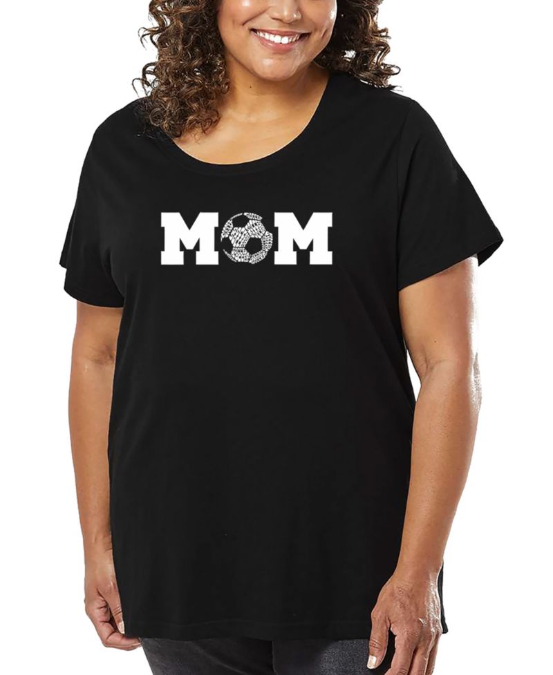 Plus Size Soccer Mom Word Art T-Shirt