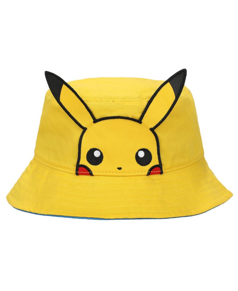 Men's Pikachu Face Unisex Adult Bucket Hat With 3D Plush