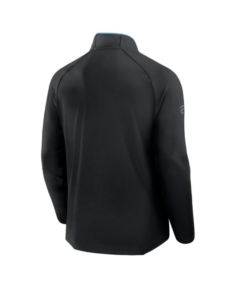 Men's Black Utah Mammoth Authentic Pro Rink Lightweight Quarter-Zip Pullover