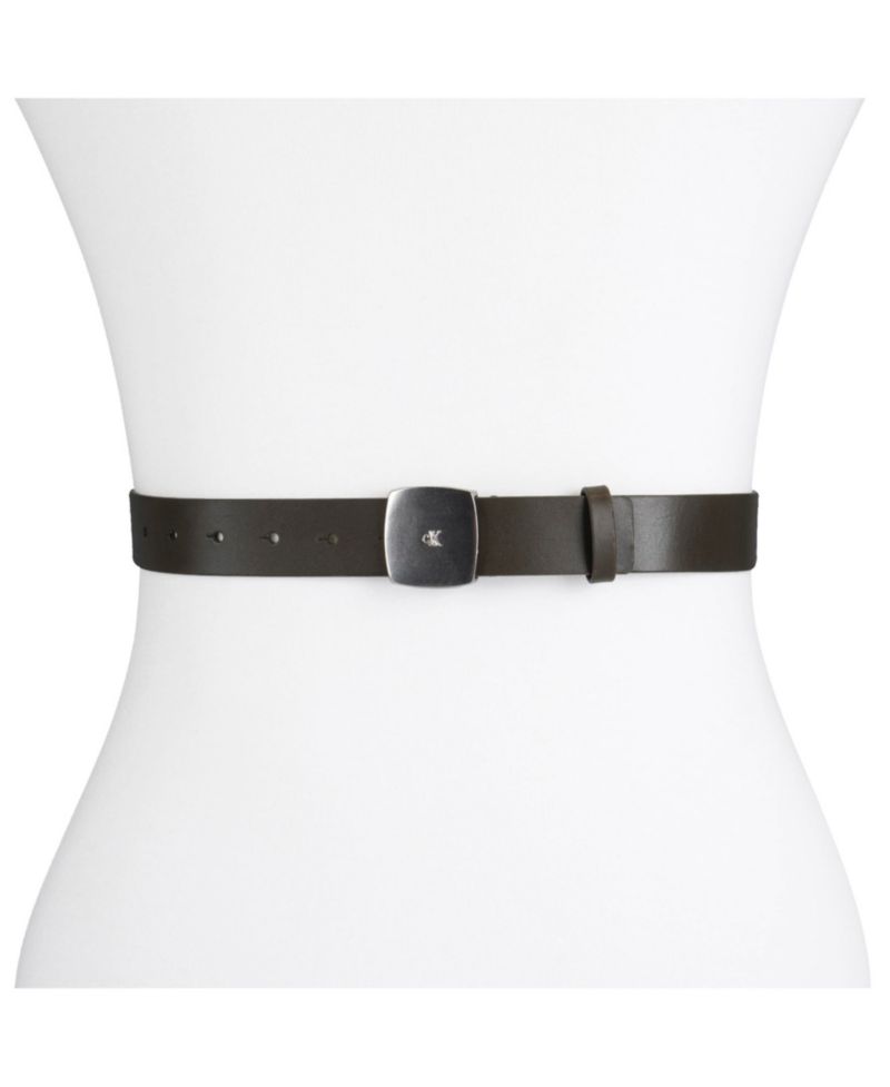 Women's Micro CK Logo Leather Pant Belt