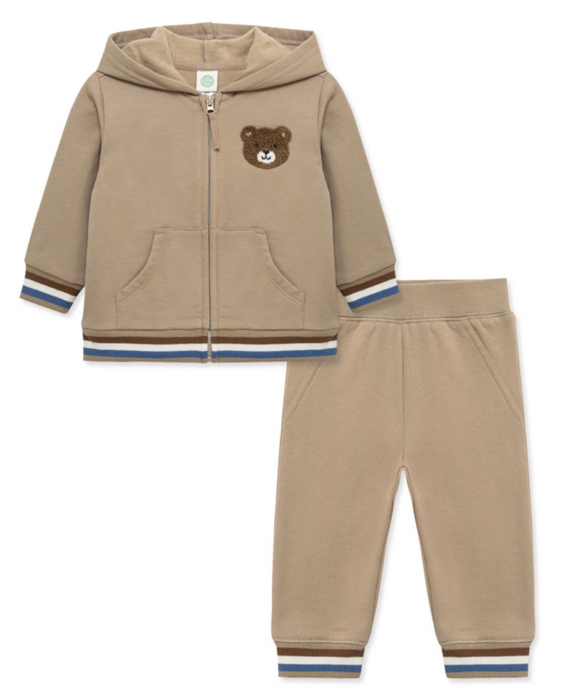 Baby Boys' Bear Zip-Up Hoodie and Jogger Pants, 2-Piece Set