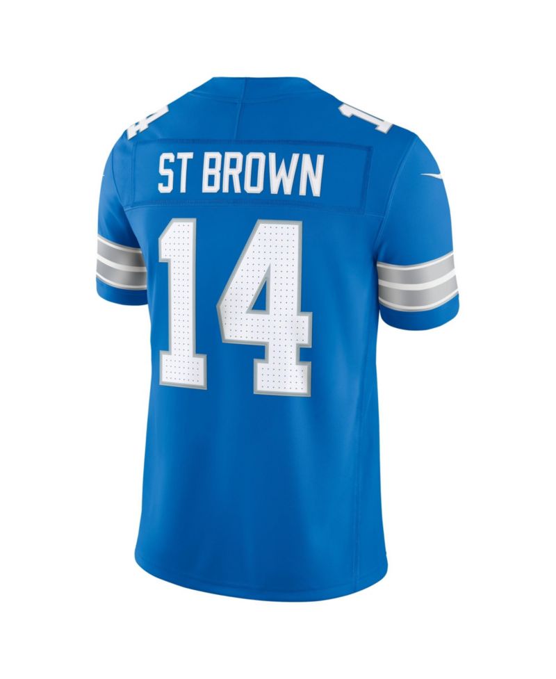 Men's Amon-Ra St. Brown Blue Detroit Lions Vapor F.U.S.E. Stitched Limited Jersey