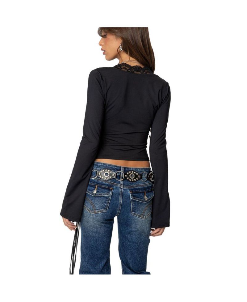Women's Tina Lacey Plunge Neck Top