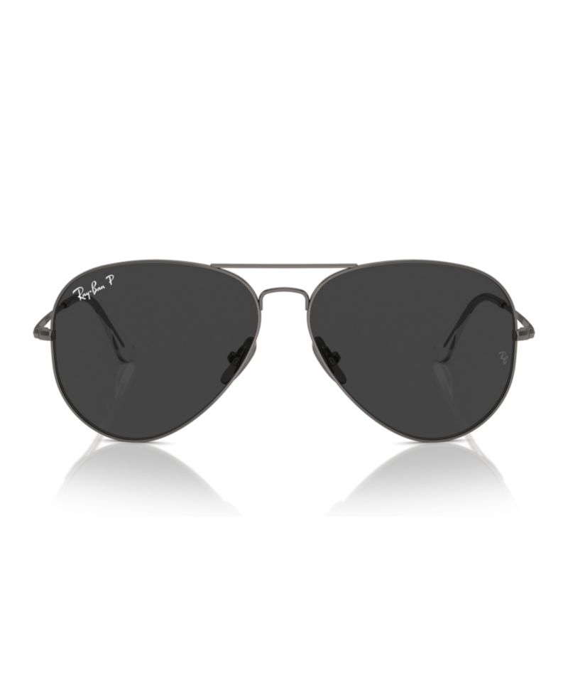 Unisex Polarized Sunglasses, Aviator Titanium Rb8089