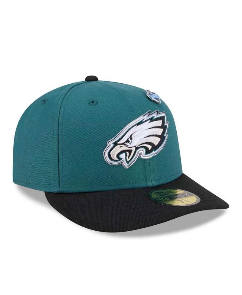 Men's Midnight Green/Black Philadelphia Eagles 2026 NFL Draft Pre-Curved 59FIFTY Fitted Hat