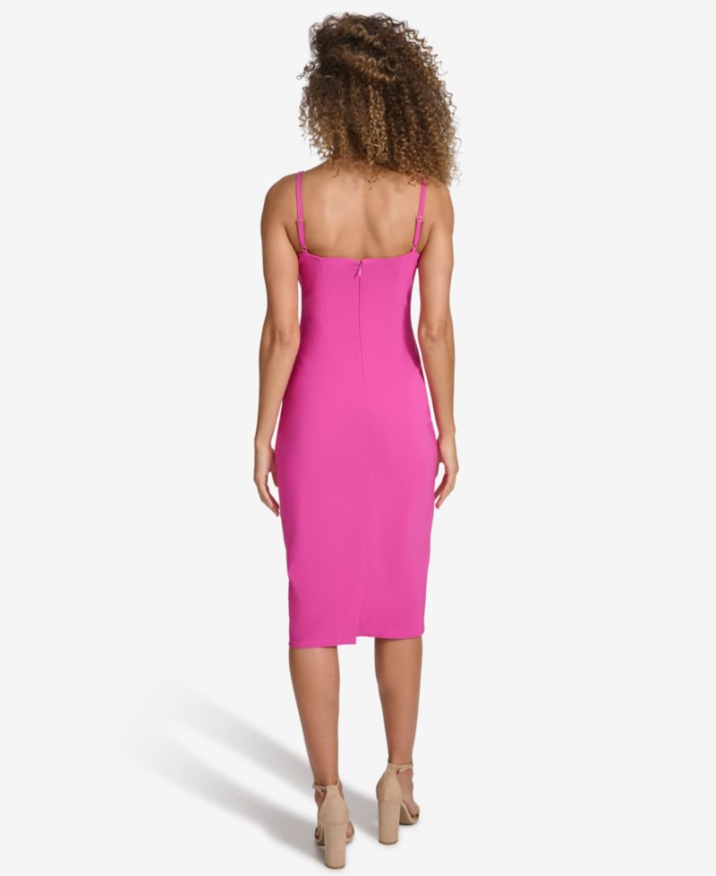 Women's Embellished-Strap Midi A-Line Dress
