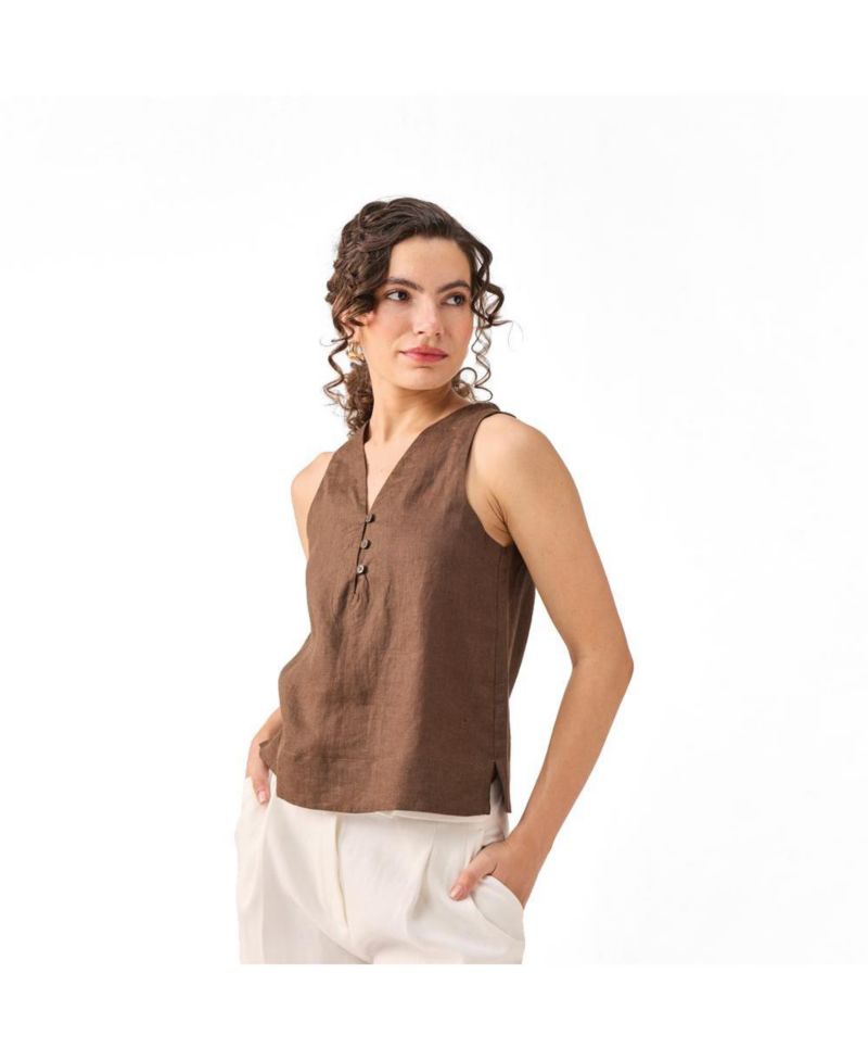 Women's Button Neck Top