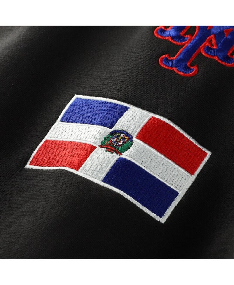 Men's Black New York Mets Dominican Republic Country Flag Hoodie