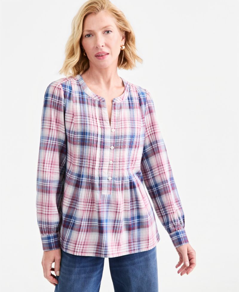 Women's Cotton Plaid Femme Shirt