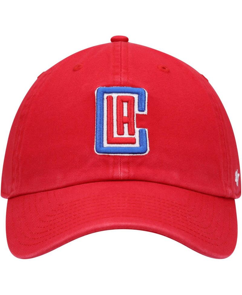Men's Red LA Clippers Team Clean Up Adjustable Hat