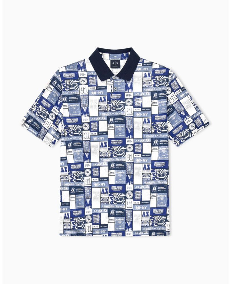Men's Collage Logo Polo Shirt