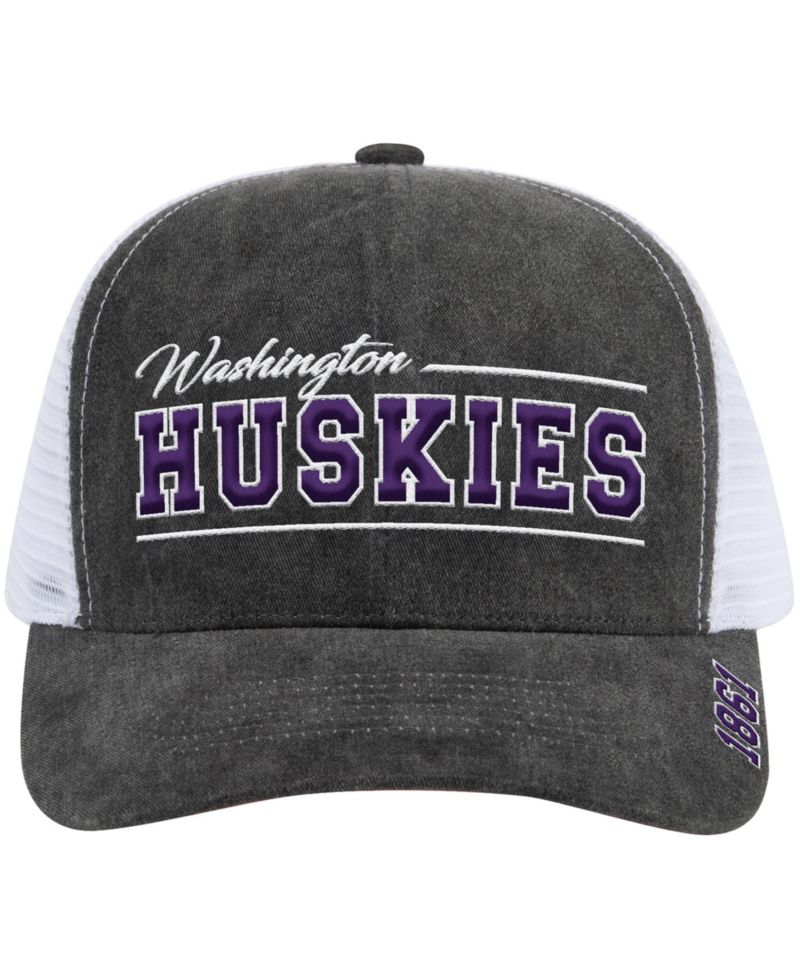 Men's and Women's Gray Washington Huskies Billy 2400 Adjustable Trucker Hat