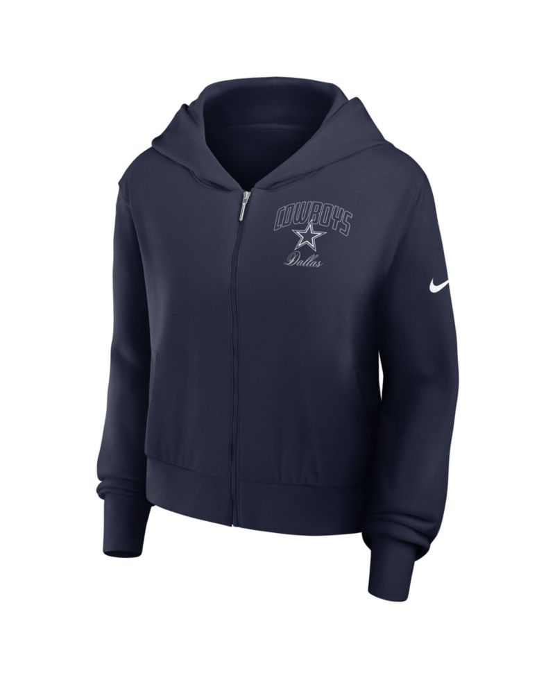 Women's Navy Dallas Cowboys Primetime Full-Zip Hoodie