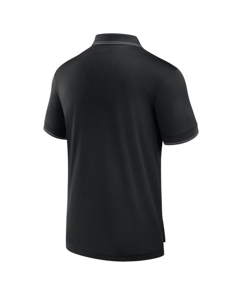 Men's Black Boston Bruins Front Office Pique Polo Shirt
