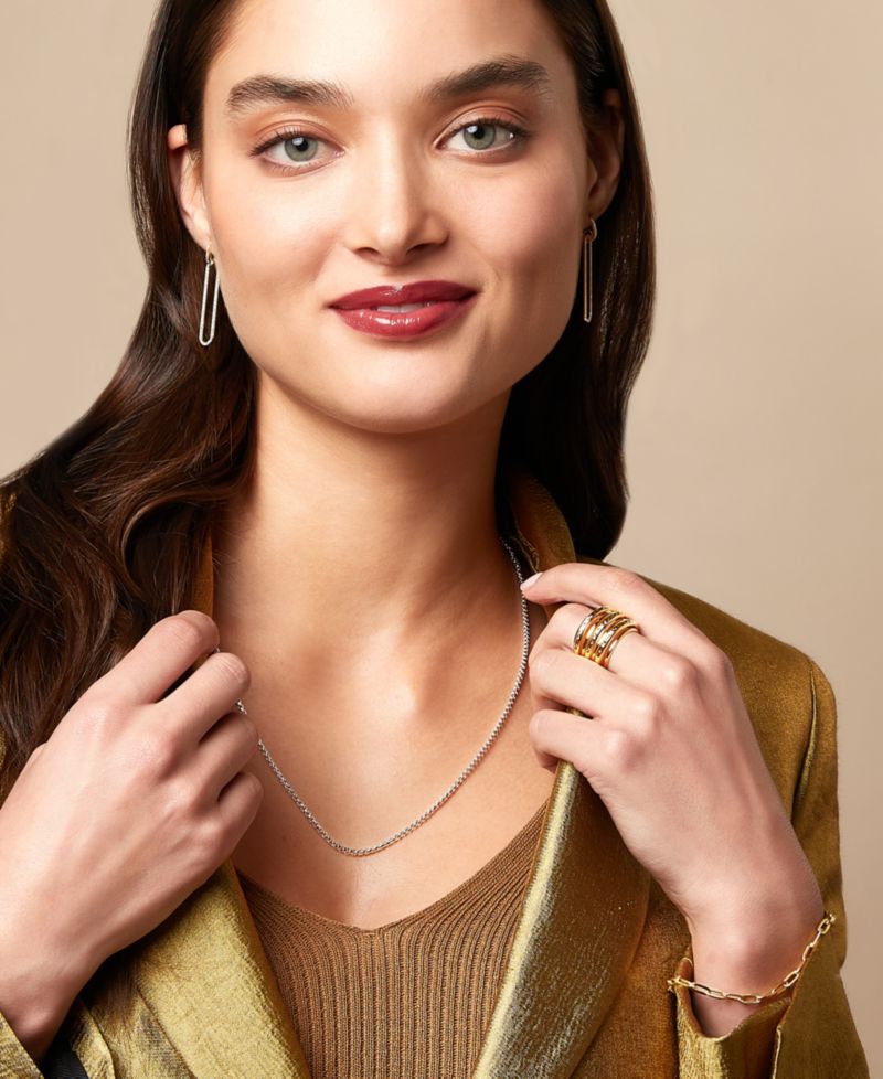 Wheat Link Chain Necklace Collection in 14k Gold