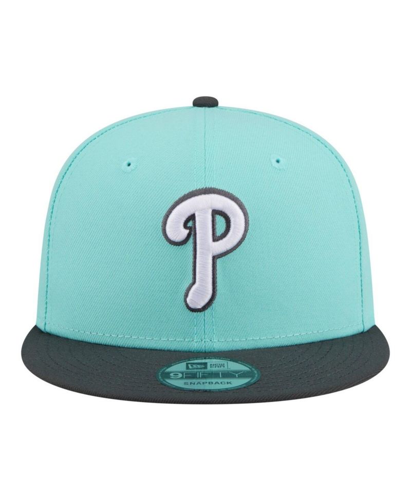 Men's Turquoise/Charcoal Philadelphia Phillies Two-Tone Color Pack 9FIFTY Snapback Hat