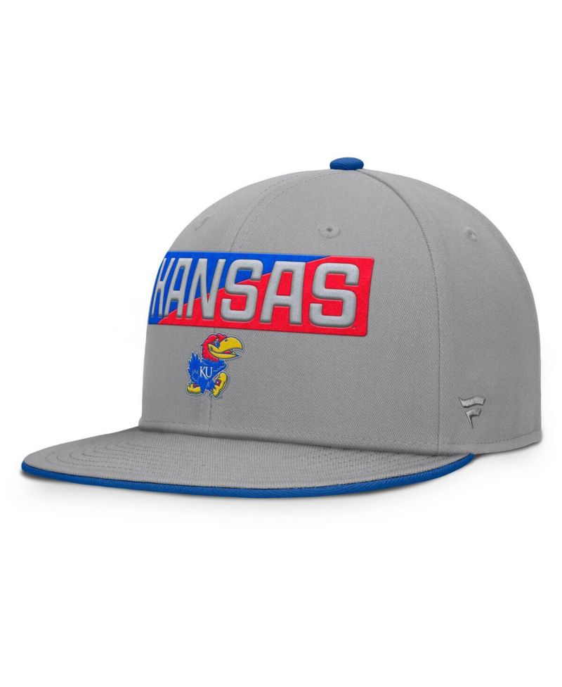 Men's Gray Kansas Jayhawks Duo Snapback Hat