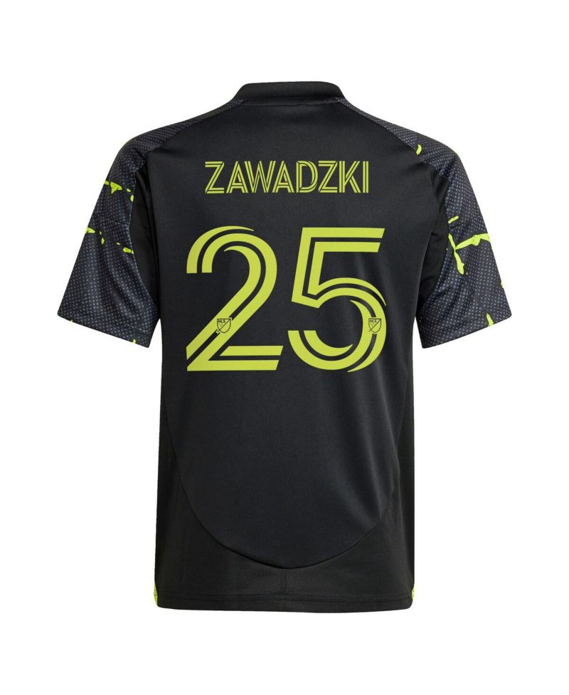 Big Boys and Girls Sean Zawadzki Black Columbus Crew 2025 The Goosebumps Kit Replica Player Jersey