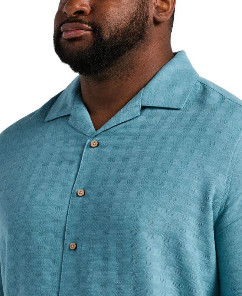 Men's Big & Tall Geometric Dobby Print Shirt