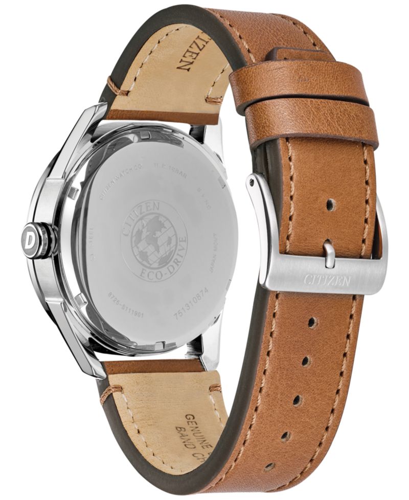 Drive from Citizen Eco-Drive Men's Brown Leather Strap Watch 42mm