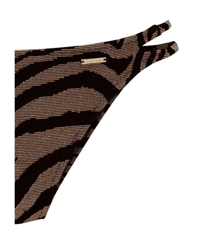 Women's Animal Print Strappy Low-Rise Swim Bottom