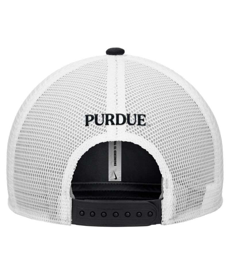 Men's Black Purdue Boilermakers Rise Trucker Dri-FIT Adjustable Hat