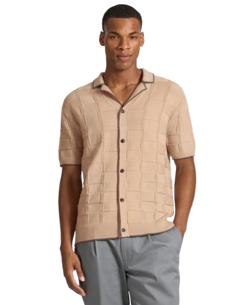 Men's Thurloe Textured Button-Front Sweater