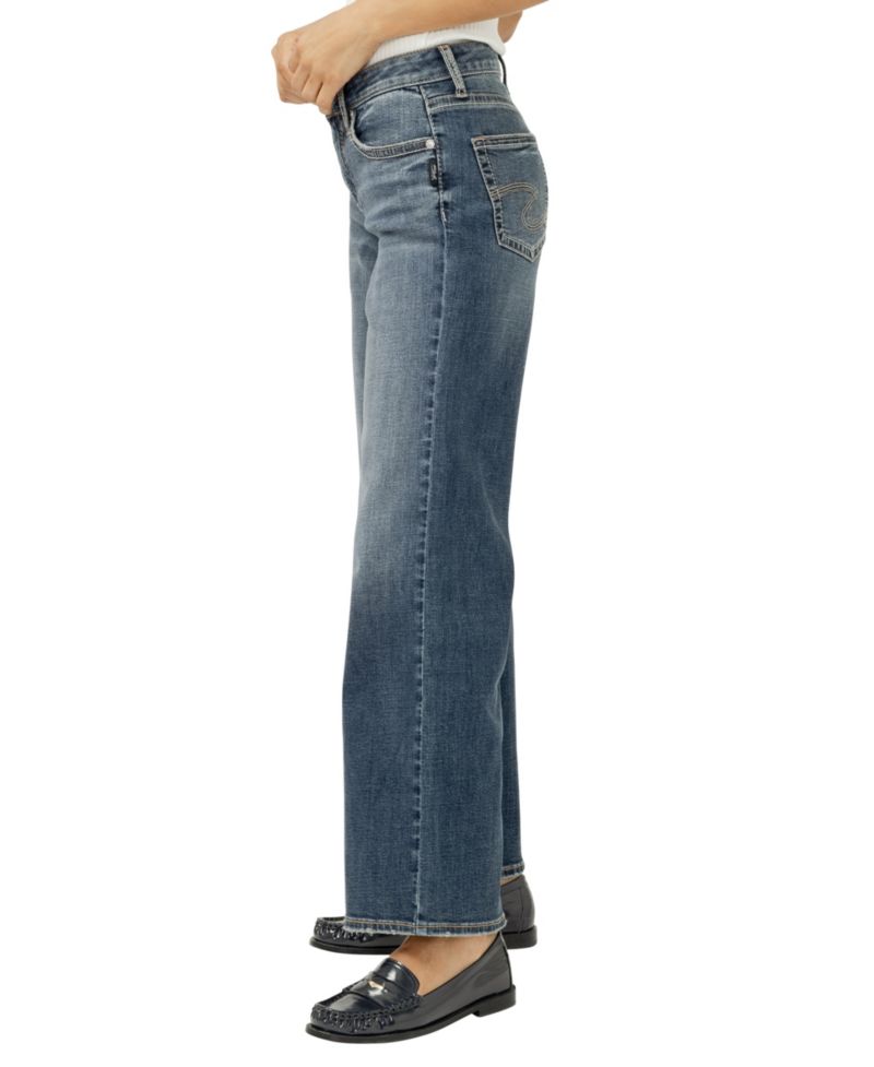 Women's Suki Wide Mid Rise Curvy Fit Jeans